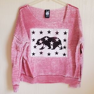 Karma Nation | Distressed California Bear Sweater